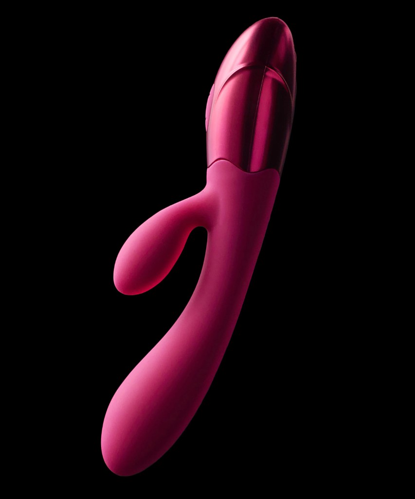 erosia Curve, vibromasseur rose sur fond noir